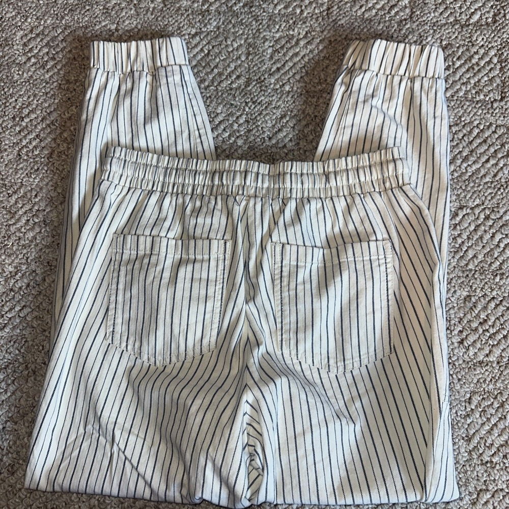 LOFT Womens Joggers Pants Size XS Cotton Blend Drawstring Cream 26" Inseam EUC - Picture 5 of 5